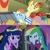 Size: 1080x1080 | Tagged: safe, edit, edited screencap, editor:twiliysm, screencap, applejack, cherry berry, flim, fluttershy, rainbow dash, sunshower raindrops, twilight sparkle, pegasus, pony, unicorn, equestria girls, g4, my little pony equestria girls, my little pony: friendship is magic, season 2, the super speedy cider squeezy 6000, apple, bare shoulders, belt, big crown thingy, canterlot high, clothes, cute, cutie mark, cutie mark on clothes, dashabetes, dashface, element of magic, eyes closed, fall formal outfits, female, fingerless gloves, food, gloves, jewelry, male, mare, night, offscreen character, regalia, sleeveless, so awesome, stallion, strapless, twilight ball dress