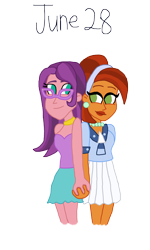 Size: 2000x3323 | Tagged: safe, artist:bigpurplemuppet99, spoiled rich, stellar flare, equestria girls, g4, equestria girls-ified, female, high res, infidelity, lesbian, ship:spoiledflare, shipping