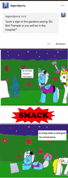 Size: 1168x3056 | Tagged: safe, artist:ask-luciavampire, oc, oc only, oc:legend dream walker, oc:lucia nightblood, alicorn, pony, vampire, vampony, ask, clothes, maid, tumblr