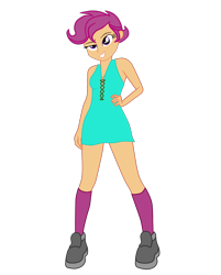 Size: 2210x2755 | Tagged: safe, artist:gmaplay, scootaloo, equestria girls, g4, high res, older, older scootaloo, simple background, solo, transparent background