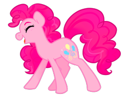 Size: 1280x960 | Tagged: safe, artist:howdyhorsey, pinkie pie, earth pony, pony, g4, cute, diapinkes, eyes closed, female, mare, open mouth, profile, simple background, solo, transparent background