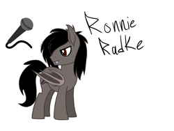 Size: 2048x1536 | Tagged: safe, artist:revenge.cats, artist:starshade, bat pony, pony, g4, base used, bat wings, ear fluff, emo, eyeliner, falling in reverse, fangs, makeup, male, ponified, reference sheet, ronnie radke, simple background, smiling, smirk, solo, stallion, starry eyes, white background, wingding eyes, wings