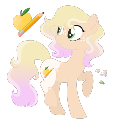 Size: 2500x2727 | Tagged: safe, artist:magicuniclaws, oc, oc only, earth pony, pony, female, high res, magical lesbian spawn, mare, offspring, parent:applejack, parent:princess celestia, parents:applelestia, simple background, solo, transparent background