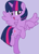 Size: 569x801 | Tagged: safe, artist:jadeharmony, artist:katsubases, twilight sparkle, alicorn, pony, g4, base used, bipedal, cute, female, mare, open mouth, raised hoof, raised leg, solo, twiabetes, twilight sparkle (alicorn)