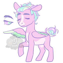 Size: 1000x1000 | Tagged: safe, artist:lavvythejackalope, oc, oc only, pony, eyes closed, male, one wing out, raised hoof, simple background, solo, stallion, transparent background, two toned wings, wings