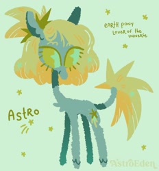 Size: 1671x1803 | Tagged: safe, artist:astroeden, oc, oc only, oc:astro, earth pony, pony, solo