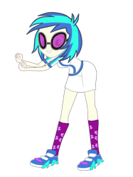 Size: 2110x2814 | Tagged: safe, alternate version, artist:gmaplay, dj pon-3, vinyl scratch, equestria girls, g4, shake your tail, glasses, headphones, high res, hip, simple background, solo, transparent background, vinyl ass