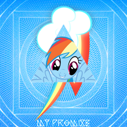Size: 2400x2400 | Tagged: safe, artist:wooshy, rainbow dash, pegasus, pony, g4, abstract background, bust, cutie mark, earth wind & fire, high res, portrait