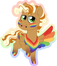 Size: 1696x1962 | Tagged: safe, artist:queenderpyturtle, oc, oc only, pegasus, pony, colored wings, male, multicolored wings, pride flag, rainbow wings, simple background, solo, stallion, transparent background, wings