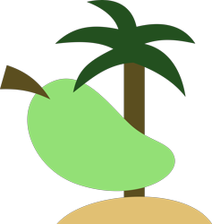 Size: 4000x4220 | Tagged: safe, artist:melisareb, oc, oc only, oc:mango island, .svg available, absurd resolution, barely pony related, cutie mark, cutie mark only, food, mango, no pony, simple background, transparent background, tree, vector