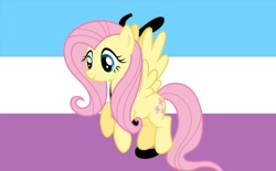 Size: 1238x768 | Tagged: safe, edit, fluttershy, pegasus, pony, g4, cutie mark, female, fetish, flutterzoo, headcanon, implied bestiality, mare, pride, pride flag, sexuality headcanon, smiling, solo, vector, zoophilia