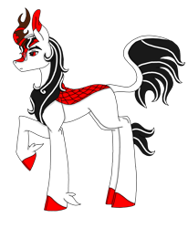 Size: 2897x3520 | Tagged: safe, artist:agdapl, kirin, crossover, high res, hoof fluff, horn, kirin-ified, leonine tail, male, medic, medic (tf2), raised hoof, simple background, species swap, team fortress 2, transparent background