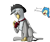 Size: 2400x2000 | Tagged: safe, artist:somber, oc, oc only, oc:bookie, oc:gunny, earth pony, griffon, pony, clothes, cowboy hat, dialogue, female, gunkie, hat, high res, male, mare, necktie, simple background, transparent background