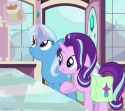 Size: 564x500 | Tagged: safe, screencap, starlight glimmer, trixie, all bottled up, g4, cropped