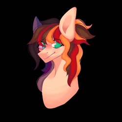 Size: 1440x1440 | Tagged: safe, artist:neonbugzz, oc, oc only, oc:maple flare, earth pony, pony, bust, portrait, smiling, solo