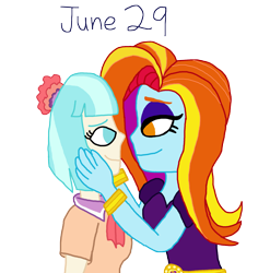 Size: 2000x2026 | Tagged: safe, artist:ktd1993, coco pommel, sassy saddles, equestria girls, g4, 29, cocosaddles, duo, female, high res, lesbian, shipping