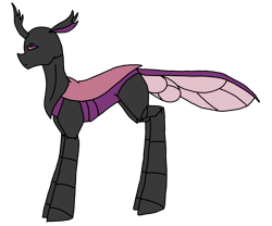 Size: 3476x2897 | Tagged: safe, artist:agdapl, changeling, changelingified, crossover, female, high res, miss pauling, purple changeling, simple background, species swap, team fortress 2, transparent background