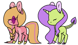Size: 533x306 | Tagged: safe, artist:mrs-jiggly, oc, oc only, dracony, earth pony, hybrid, pony, base used, duo, glasses, horn, interspecies offspring, offspring, parent:big macintosh, parent:cheerilee, parent:rarity, parent:spike, parents:cheerimac, parents:sparity, simple background, transparent background, unshorn fetlocks
