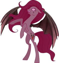 Size: 2748x2929 | Tagged: safe, artist:muhammad yunus, oc, oc only, oc:annisa trihapsari, bat pony, earth pony, pony, series:the return of annisa, angry, base used, bat pony oc, crying, earth pony oc, evil, female, high res, indonesia, indonesian, mare, not rarity, sad pony, simple background, solo, transparent background, vector