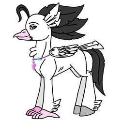 Size: 768x768 | Tagged: safe, artist:agdapl, hippogriff, base used, crossover, hippogriffied, jewelry, male, medic, medic (tf2), necklace, simple background, smiling, solo, species swap, team fortress 2, transparent background
