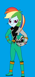 Size: 881x1939 | Tagged: artist needed, safe, rainbow dash, equestria girls, g4, green ranger, kishiryu sentai ryusoulger, power rangers, power rangers dino fury, solo