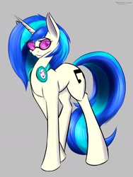 Size: 1460x1939 | Tagged: safe, artist:renarde-louve, dj pon-3, vinyl scratch, pony, unicorn, g4, headphones, looking at you, solo, sunglasses