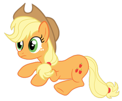 Size: 1204x1000 | Tagged: safe, artist:gmaplay, applejack, earth pony, pony, g4, spike at your service, applejack's hat, cowboy hat, female, hat, lying down, prone, simple background, solo, transparent background, vector