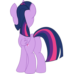 Size: 1582x1758 | Tagged: safe, artist:gmaplay, twilight sparkle, alicorn, pony, g4, butt, female, plot, rear view, simple background, solo, transparent background, twibutt, twilight sparkle (alicorn), vector