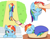 Size: 1900x1473 | Tagged: safe, artist:irisarco, rainbow dash, human, pegasus, pony, g4, :3, :<, basket, bathroom, bathtub, blanket, blushing, closed mouth, cropped, cute, dashabetes, day, desk, dialogue, dock, ear fluff, eyes closed, feathered wings, female, floppy ears, frown, grass, head pat, human on pony petting, indoors, leash, lidded eyes, looking at you, lying down, offscreen character, onomatopoeia, outdoors, pat, path, pet bed, pet-dash, petting, pony pet, pov, sleeping, smiling, sound effects, tail, unamused, walking, water, watermark, wet, wings, zzz