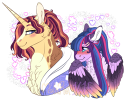 Size: 1060x848 | Tagged: safe, artist:malinraf1615, oc, oc:astral moonshadow, oc:diamond wings, pegasus, pony, unicorn, bust, colored wings, multicolored wings, offspring, parent:flash sentry, parent:starlight glimmer, parent:sunburst, parent:twilight sparkle, parents:flashlight, parents:starburst, portrait, simple background, transparent background, wings