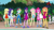 Size: 1920x1080 | Tagged: safe, edit, edited screencap, screencap, applejack, fluttershy, pinkie pie, rainbow dash, rarity, sci-twi, sunset shimmer, twilight sparkle, equestria girls, equestria girls specials, g4, my little pony equestria girls: better together, my little pony equestria girls: spring breakdown, clothes, feet, female, floaty, glasses, hand on hip, humane five, humane seven, humane six, island, legs, male, milady record, sandals, sleeveless, swimsuit