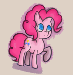 Size: 1112x1142 | Tagged: artist needed, source needed, safe, pinkie pie, earth pony, pony, g4, female, mare, raised hoof, solo
