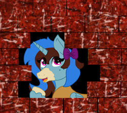 Size: 1800x1600 | Tagged: safe, alternate version, artist:heartsy-artsy-pony, oc, oc:heartistry, brick wall, commission, edgar allan poe, immurement, meme, the cask of amontillado