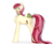 Size: 2800x2300 | Tagged: safe, artist:dundee, roseluck, earth pony, pony, g4, bow, butt, collar, commission, commissioner:doom9454, cute, high res, long tail, pet tag, plot, pony pet, rosebutt, rosepet, tail bow