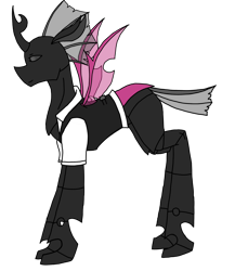 Size: 2680x2921 | Tagged: safe, artist:agdapl, changeling, changelingified, clothes, crossover, high res, male, purple changeling, simple background, species swap, spy, spy (tf2), team fortress 2, transparent background