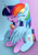 Size: 2480x3507 | Tagged: safe, artist:twidasher, rainbow dash, twilight sparkle, pegasus, pony, unicorn, g4, duo, eyes closed, fanfic art, female, happy, high res, hug, lesbian, mare, medicine, open mouth, open smile, pill bottle, pills, ship:twidash, shipping, signature, sitting, smiling, unicorn twilight, winghug, wings