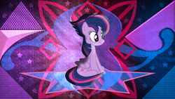 Size: 5120x2880 | Tagged: safe, artist:laszlvfx, artist:pink1ejack, edit, twilight sparkle, alicorn, pony, g4, alternate hairstyle, punklight sparkle, solo, twilight sparkle (alicorn), wallpaper, wallpaper edit