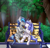 Size: 1920x1826 | Tagged: safe, artist:milk, oc, oc only, oc:lan feng, oc:ling, pony, bench, couple, kissing, tree