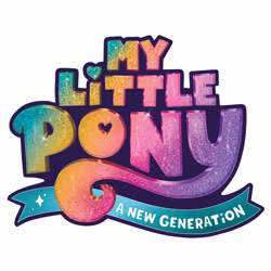 Size: 2560x2560 | Tagged: safe, g5, my little pony: a new generation, official, high res, logo, my little pony: a new generation logo, pony history, simple background, white background