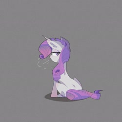 Size: 2048x2048 | Tagged: safe, artist:blairvonglitter, rarity, pony, unicorn, g4, breath, drama queen, female, high res, looking at you, looking back, mare, no talk me im angy, snorting, solo