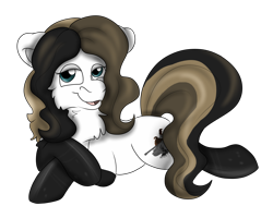 Size: 2500x2000 | Tagged: safe, artist:euspuche, oc, oc only, oc:chocolate fudge, earth pony, pony, bedroom eyes, clothes, cute, earth pony oc, female, fluffy, high res, mare, ocbetes, sexy, solo, stockings, thigh highs