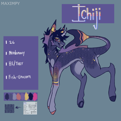 Size: 5000x5000 | Tagged: safe, artist:maximpy, oc, oc only, oc:ichiji, pony, unicorn, absurd resolution, augmented tail, fish tail, male, solo