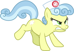 Size: 4324x3000 | Tagged: safe, artist:cloudy glow, nurse coldheart, nurse snowheart, earth pony, pony, g4, read it and weep, .ai available, angry, cutie mark, female, green eyes, high res, mare, nurse, simple background, solo, transparent background, vector