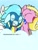 Size: 768x1024 | Tagged: safe, artist:windy breeze, oc, oc only, oc:windy breeze, pegasus, pony, blue coat, blue mane, brown mane, cheering, clothes, cloud, dialogue, eyes closed, female, green mane, grin, happy, heart, mare, pink coat, smiling, squee, uniform, white coat, wonderbolts uniform, yellow mane
