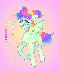 Size: 2375x2877 | Tagged: safe, artist:bloodymrr, oc, oc only, bat pony, pony, rcf community, adoptable, auction, bat pony oc, bat wings, high res, solo, wings