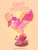 Size: 3000x4000 | Tagged: safe, artist:emerald-light, pinkie pie, earth pony, pony, g4, beach ball, eyes closed, flower, heart, juggling, sketchy, smiling, solo, text