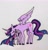 Size: 2152x2251 | Tagged: safe, artist:citi, twilight sparkle, oc, oc:tiara, alicorn, hybrid, pony, g4, my little pony: friendship is magic, the last problem, female, high res, interspecies offspring, mother and child, mother and daughter, offspring, older, older twilight, older twilight sparkle (alicorn), parent:lord tirek, parent:twilight sparkle, parents:twirek, princess twilight 2.0, twilight sparkle (alicorn)