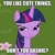 Size: 500x500 | Tagged: safe, edit, edited screencap, screencap, twilight sparkle, alicorn, pony, fame and misfortune, g4, my little pony: friendship is magic, season 7, caption, cute, female, image macro, imgflip, impact font, implied rainbow dash, just one bite, meme, smuglight sparkle, solo, spongebob squarepants, text, twiabetes, twilight sparkle (alicorn), watermark, you like krabby patties don't you squidward?