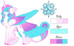Size: 1800x1128 | Tagged: safe, alternate version, artist:nobleclay, princess flurry heart, alicorn, pony, g4, colored wings, feathered fetlocks, female, mare, multicolored wings, older, reference sheet, simple background, solo, tail feathers, transparent background, wings