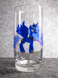 Size: 1024x1366 | Tagged: safe, artist:malte279, part of a set, princess luna, g4, craft, glass engraving, glass painting